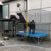 Galvanized Steel-Bar Dog Crate for Indoor or Outdoor Use