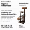 Rubberwood Cat Tree with Hideaway and Climbing Platform