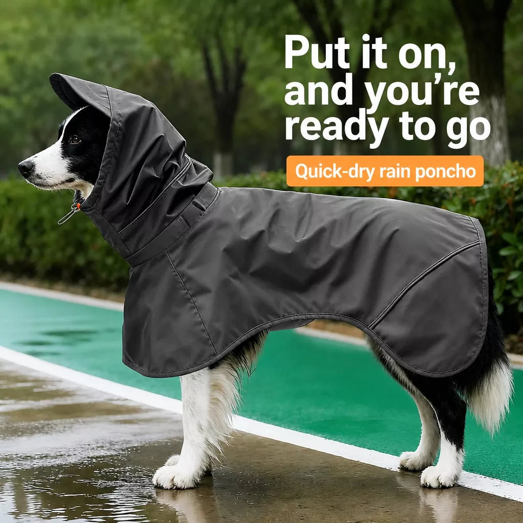 Four-Leg Rain Jacket for Medium to Large Dogs