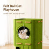 Multi-Level Cat Tree with Enclosed House and Scratching Surface