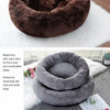 Round Faux Plush Pet Bed for Cats and Dogs Up to 38 lb