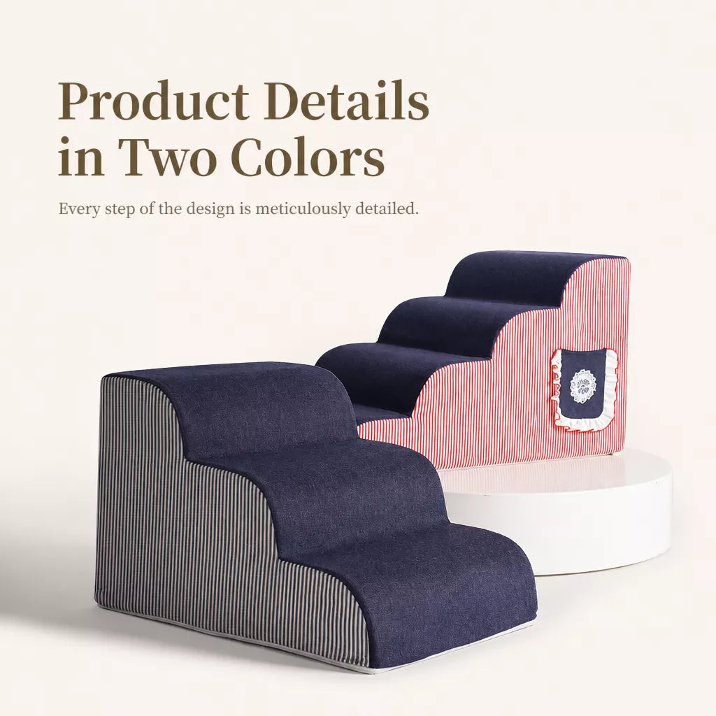 Pet Stairs for Small Dogs with Removable, Washable Design