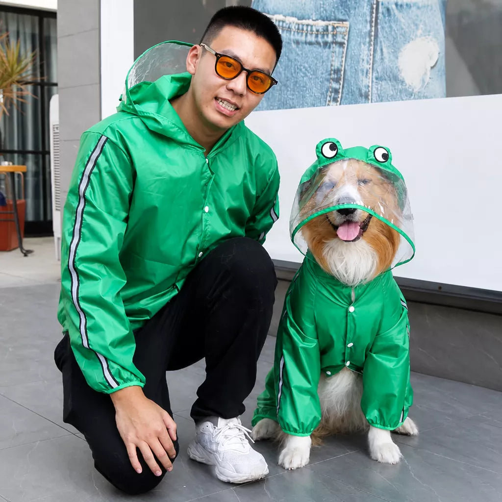 Full-Coverage Four-Leg Waterproof Raincoat for Dogs