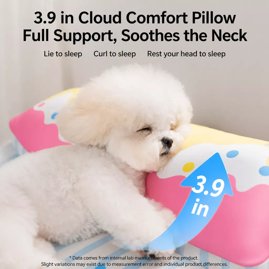 Foldable Cotton Pet Bed with Bolster Sides for Dogs and Cats