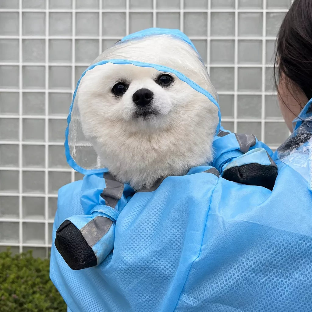 Four-Leg Waterproof Raincoat for Small Dogs