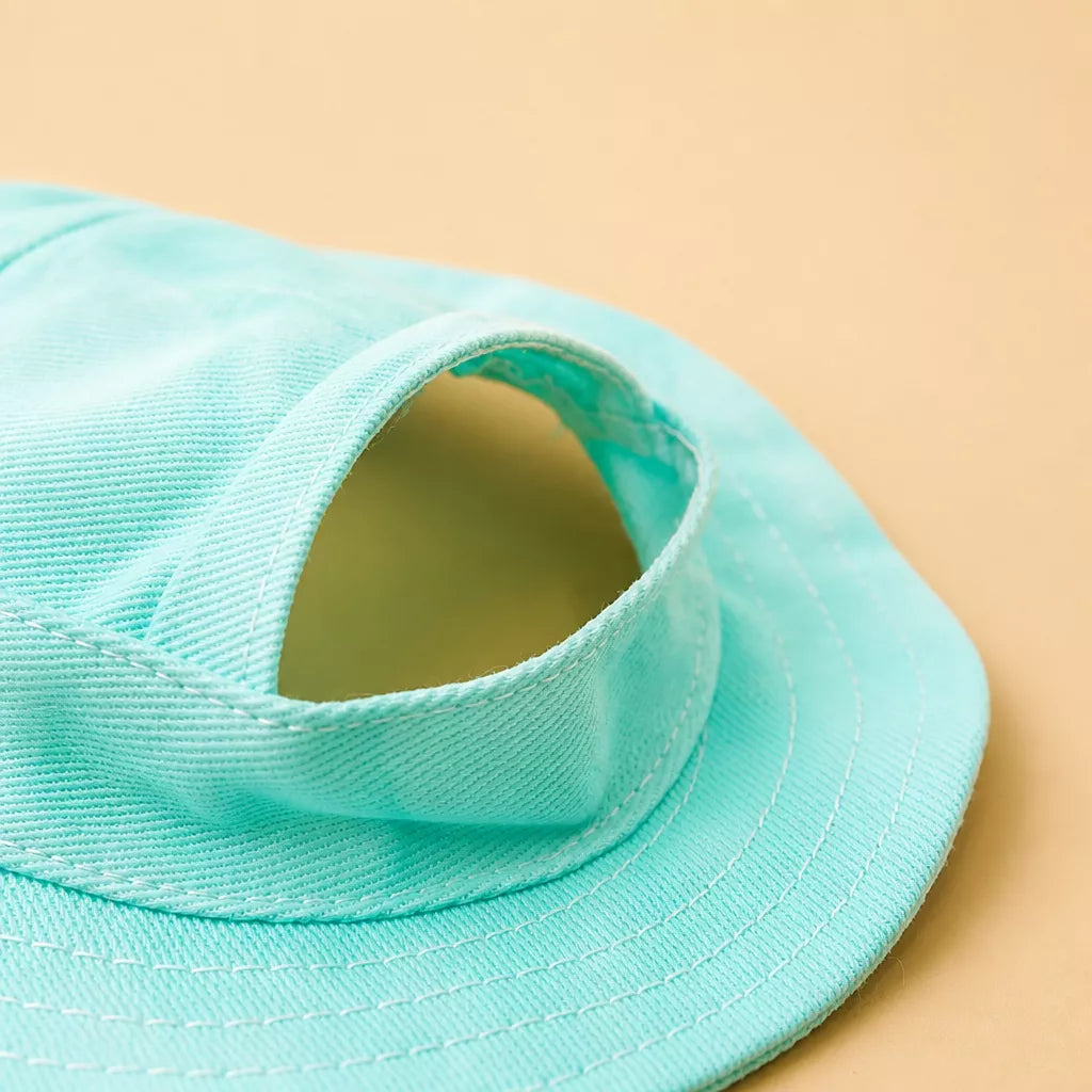 Adjustable Cotton Pet Bucket Hat with Ear Openings