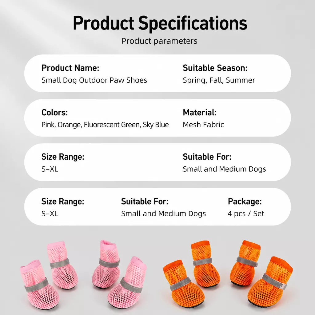 Dog Booties with Soft, Non-Slip Soles