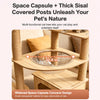 Multi-Level Solid Wood Cat Tree with Scratching Post