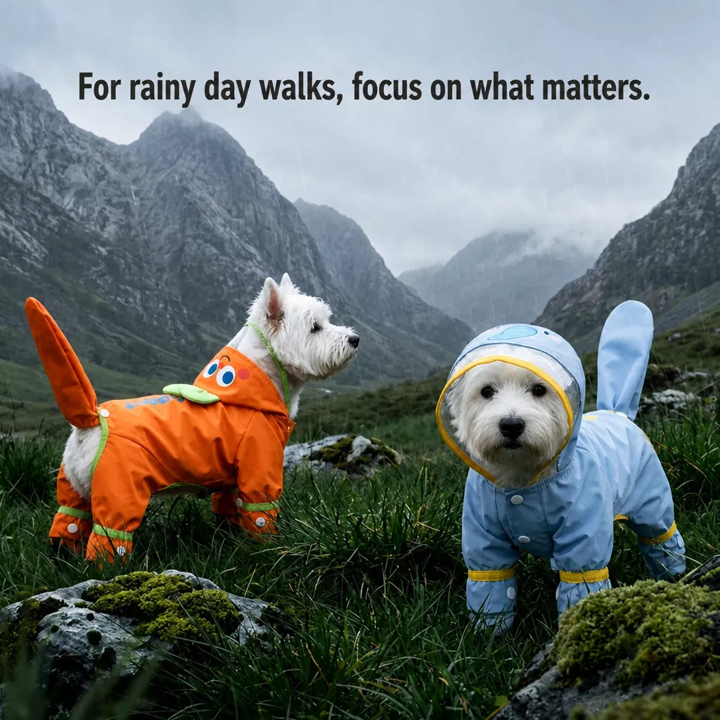 Four-Leg Raincoat for Small Dogs