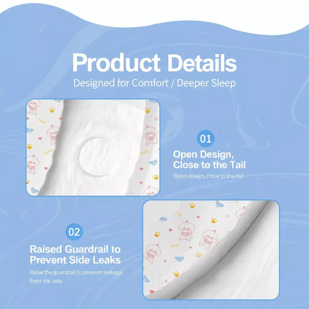 Disposable Dog Diapers for Male and Female Dogs