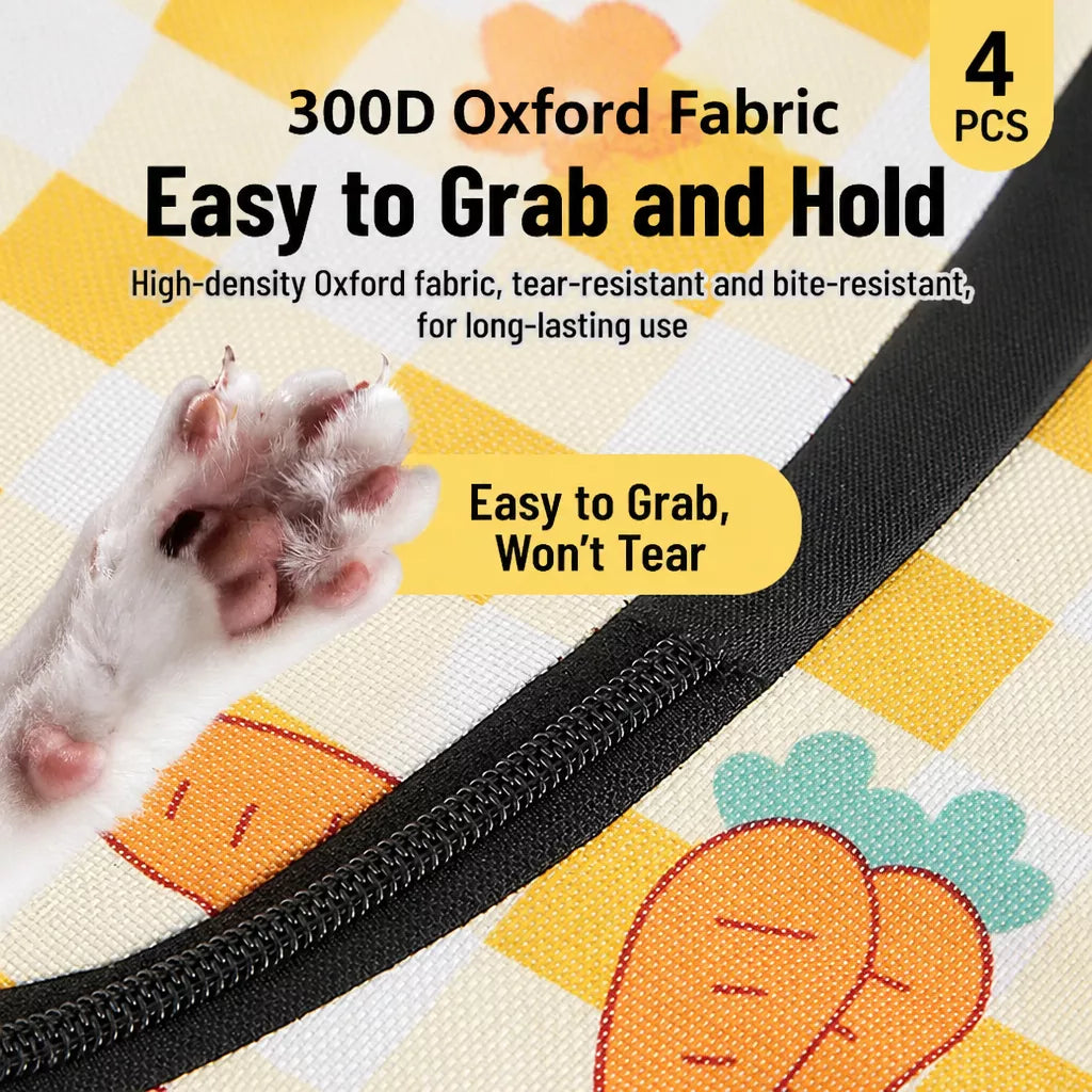 Foldable Two-Compartment Cat House for Mother Cats and Kittens