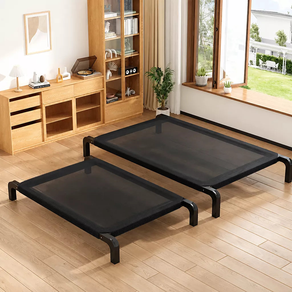 Raised Mesh Dog Cot with Iron Frame for Small to Large Dogs