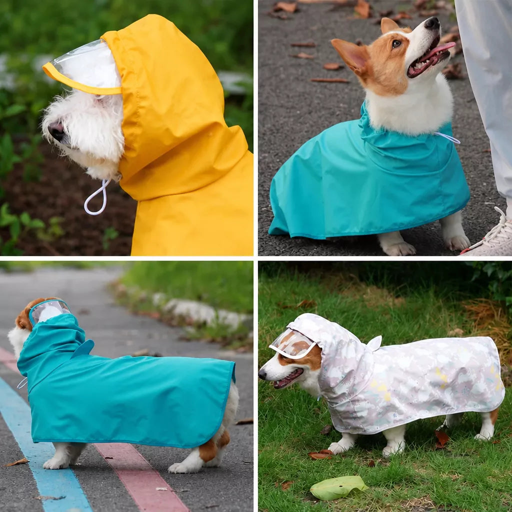 Full-Coverage Dog Raincoat Cape
