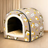 Waterproof Semi-Enclosed Pet Bed for Small Dogs and Cats
