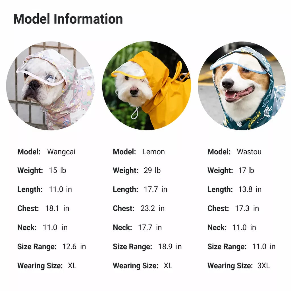 Dog Raincoat for Rainy-Day Walks
