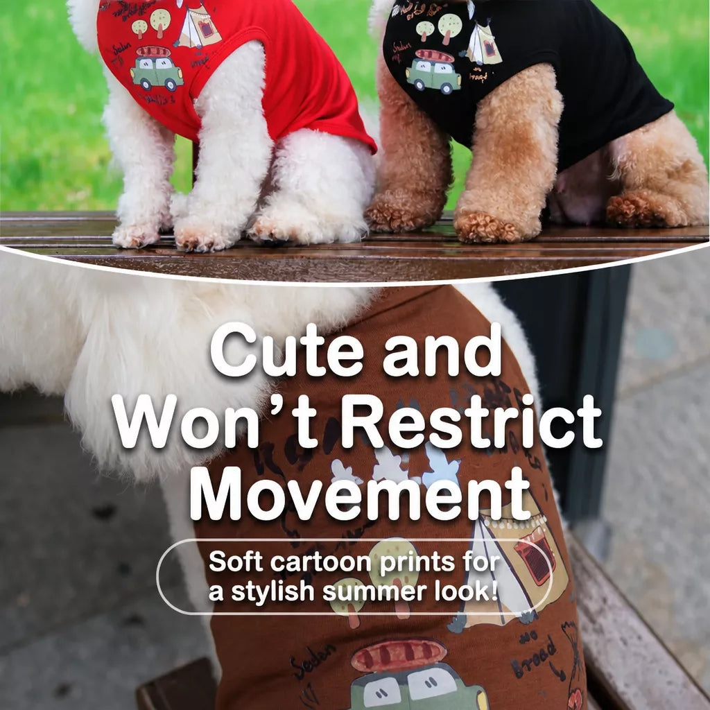 Summer Sleeveless Pet Vest for Dogs and Cats