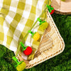 Felt Tomato Cat Wand Toy with Bell
