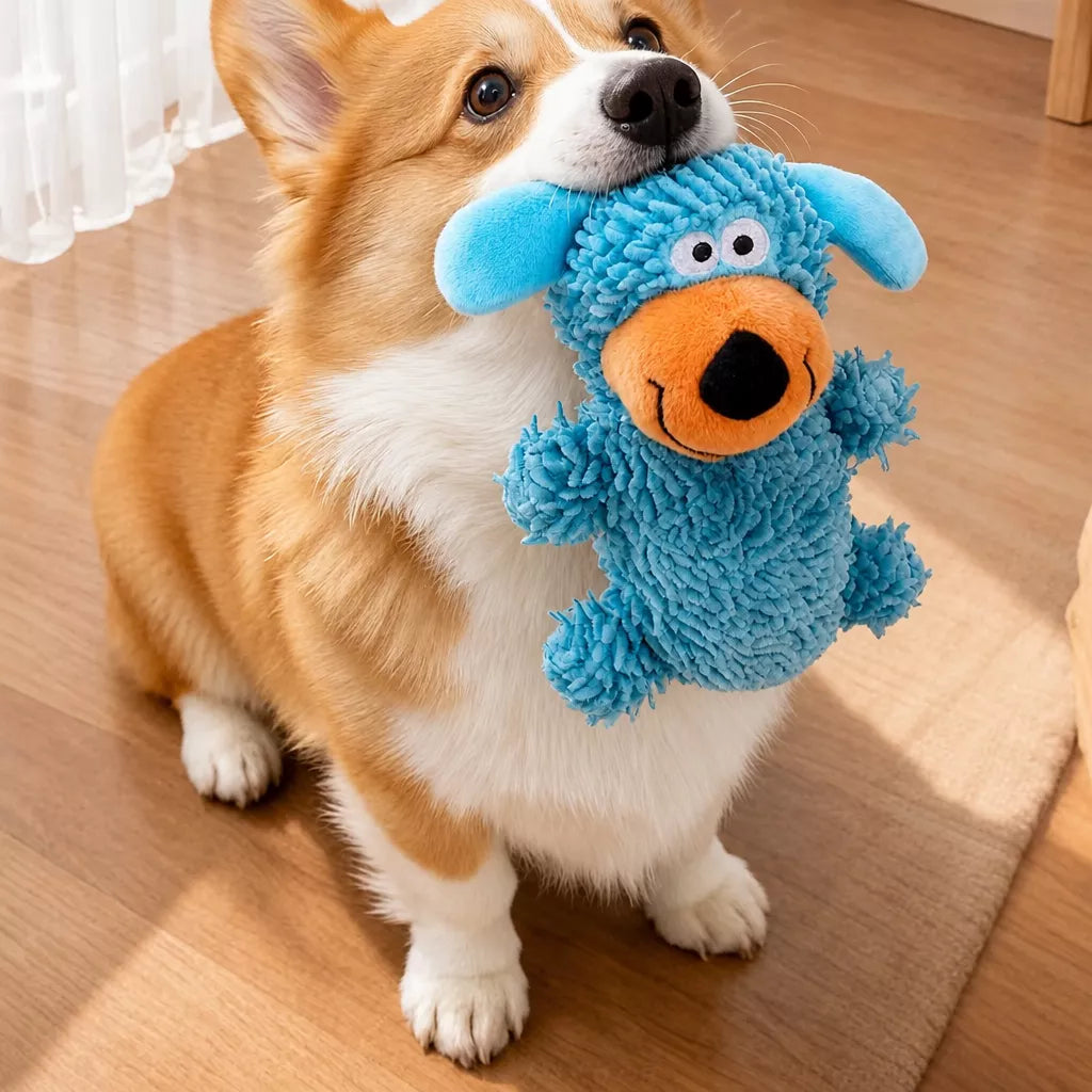 Squeaky Mop Dog Toy for Small and Medium Dogs