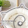 Faux Cotton-Linen Cat Bed with Built-In Scratcher