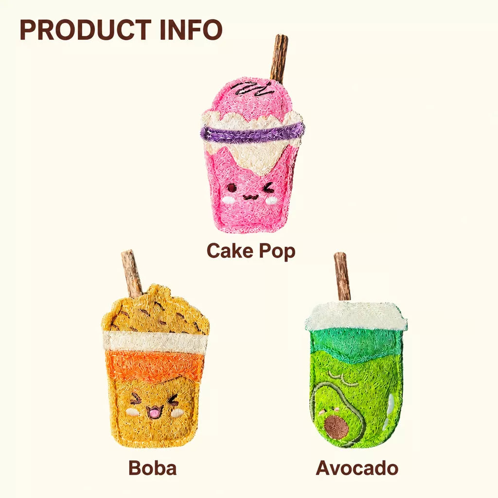 Cat Toy Collection with Natural Loofah and Catnip