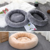 Round Faux Plush Pet Bed for Cats and Dogs Up to 38 lb