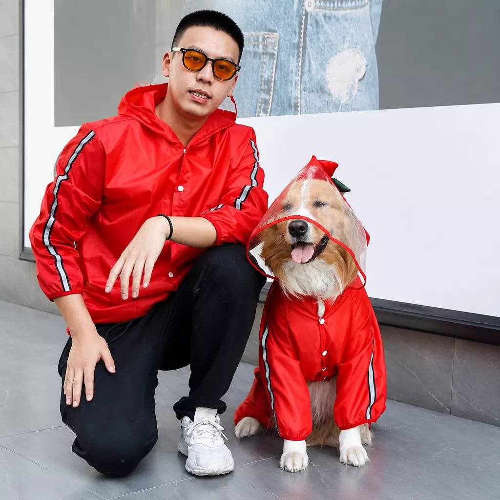Full-Coverage Four-Leg Waterproof Raincoat for Dogs