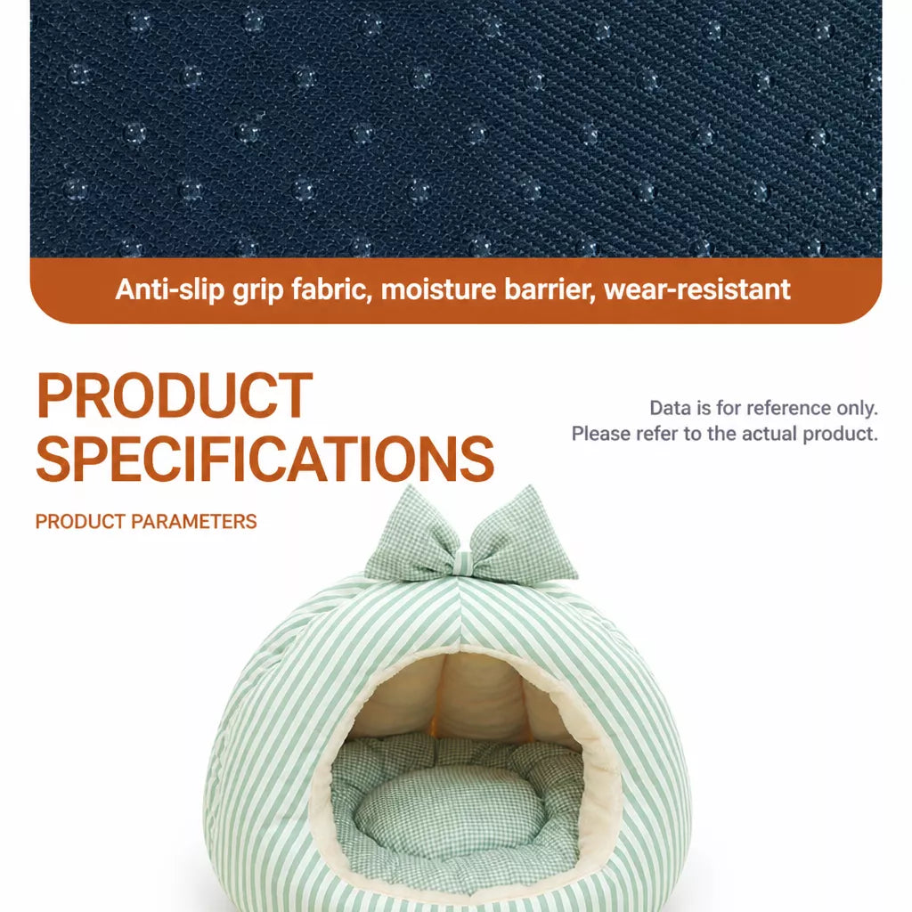 Covered Tent-Style Pet Bed for Cats and Puppies