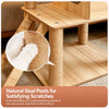 Multi-Level Solid Wood Cat Tree with Scratching Post