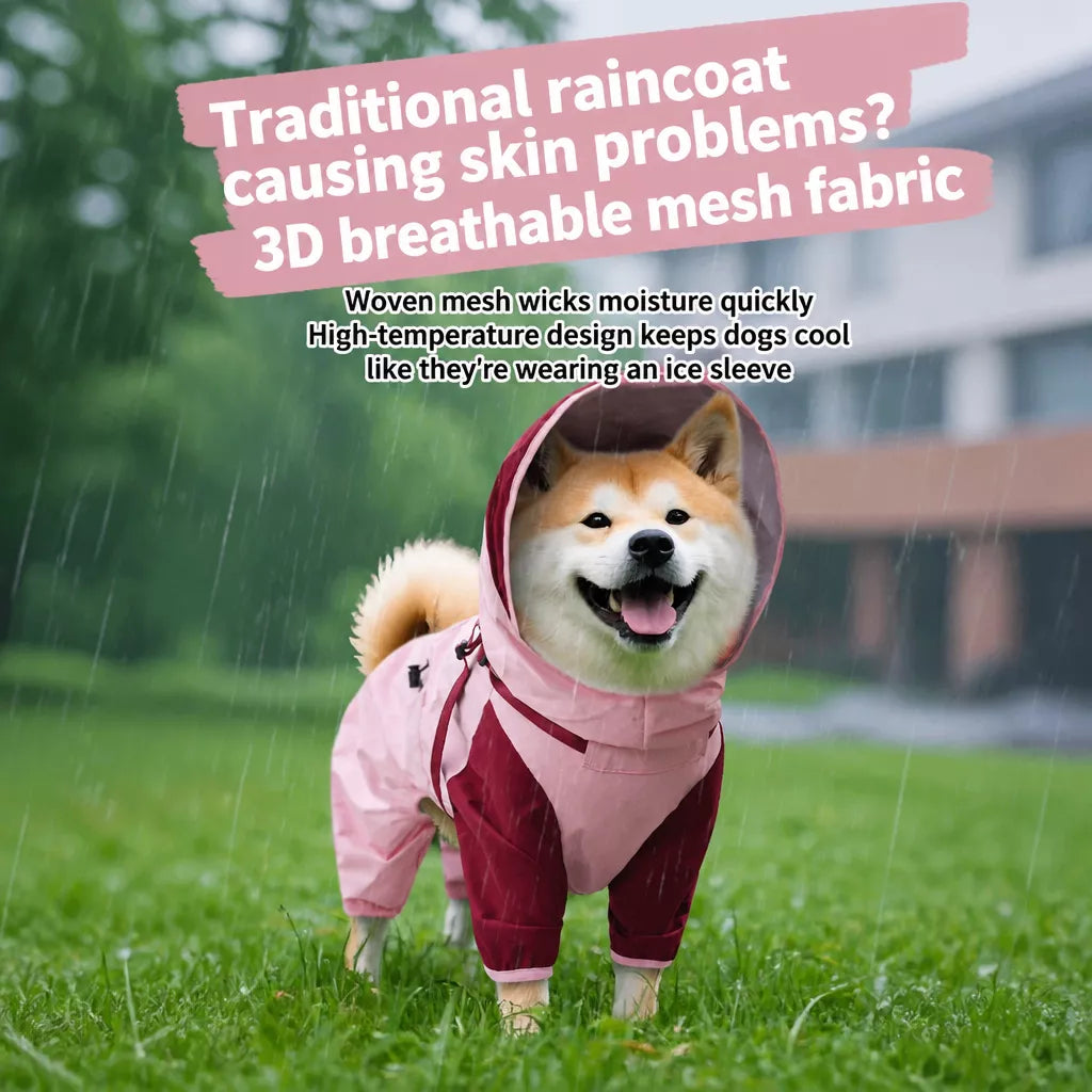Four-Legged Waterproof Dog Raincoat