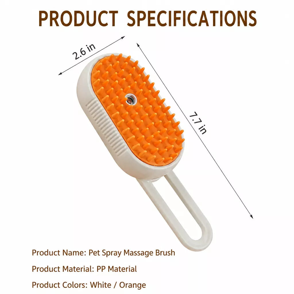 Rechargeable Spray Grooming Brush for Cats and Dogs