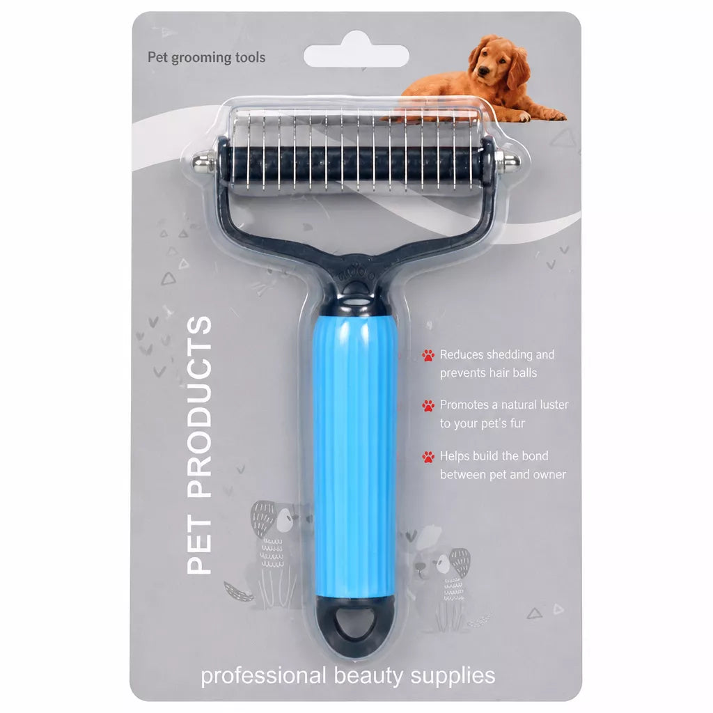 Pet Detangling and Deshedding Comb for Dogs and Cats