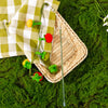 Felt Tomato Cat Wand Toy with Bell