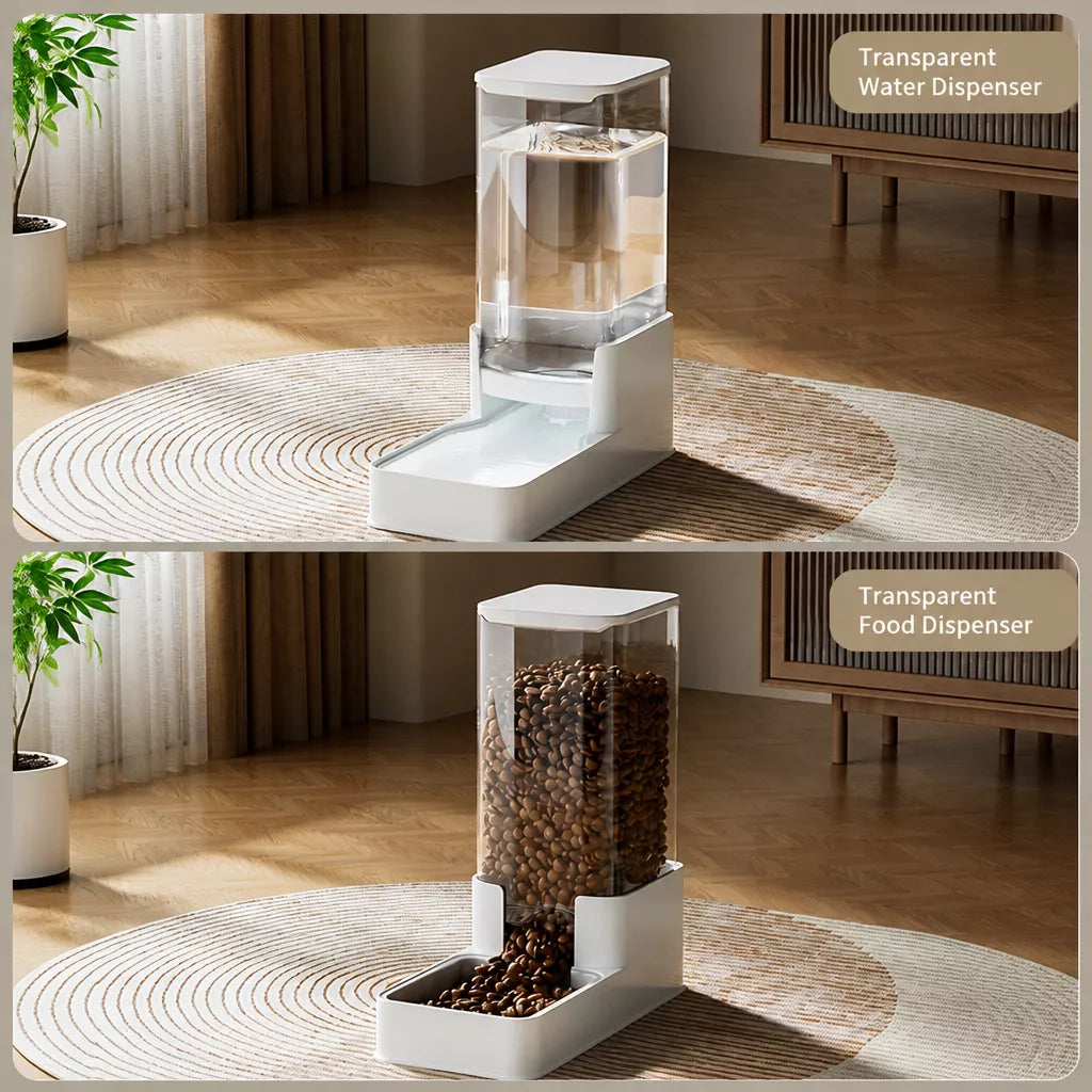 Elevated Dog & Cat Feeding Station with Water Dispenser