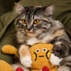 Plush Cat Toy with Crinkle Paper, Squeaker & Catnip