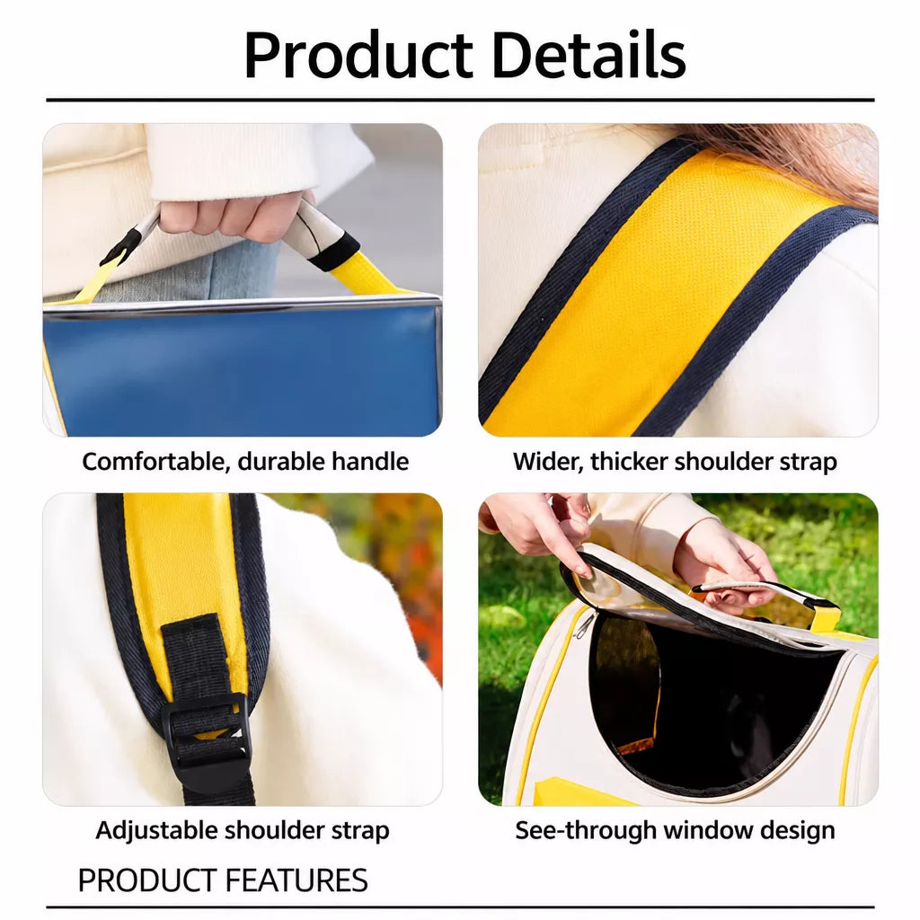 Large-Window Pet Carrier Backpack for Cats and Small Dogs