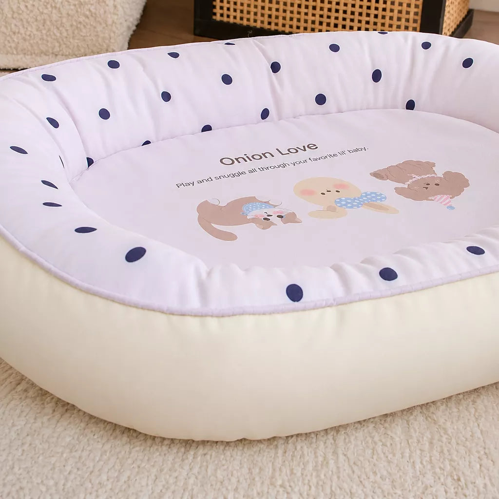 All-Season Washable Pet Bed for Small Dogs & Cats