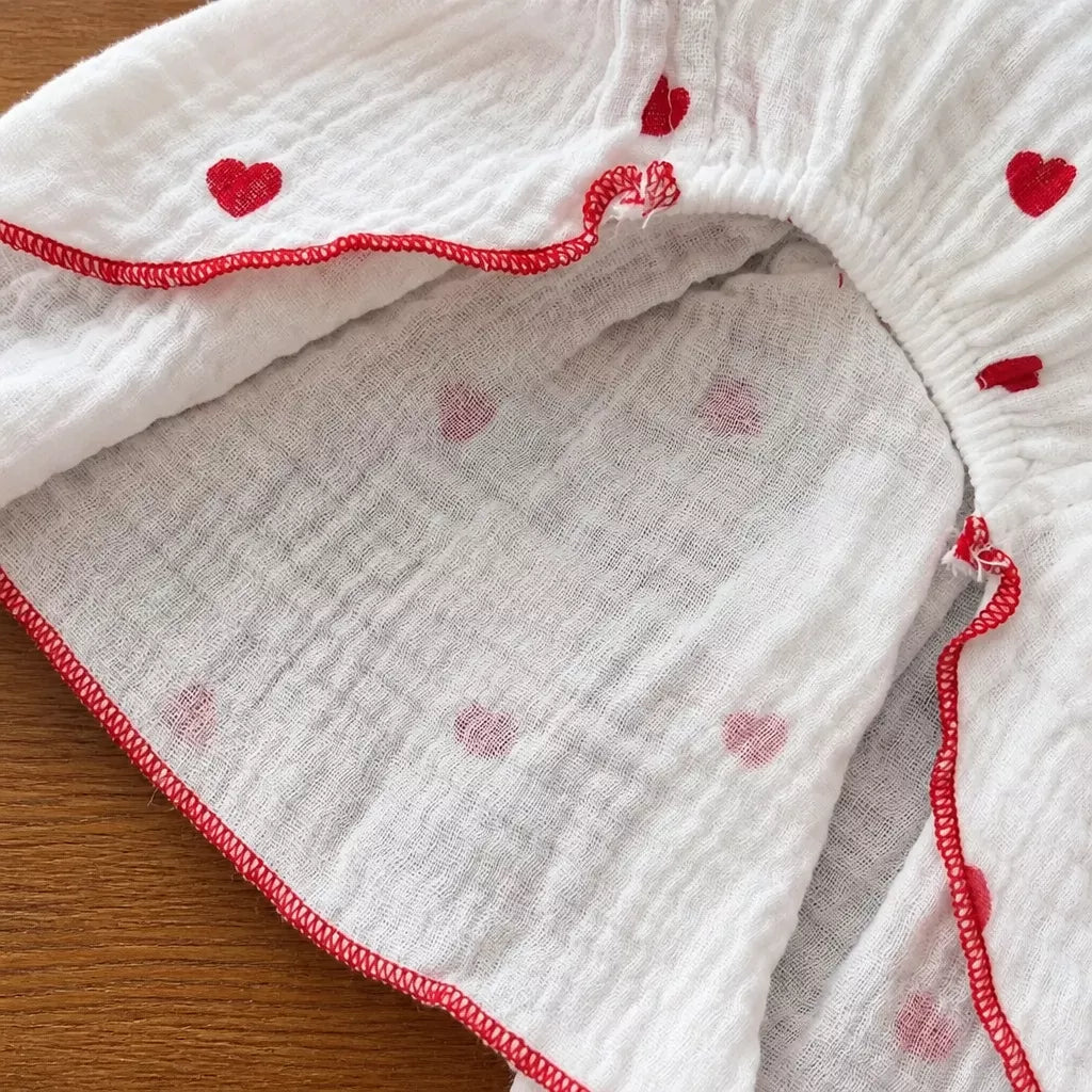 Cotton Bow Dress for Small Dogs and Cats