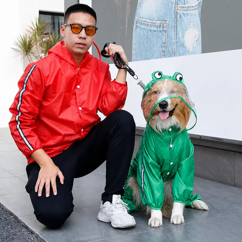 Full-Coverage Four-Leg Waterproof Raincoat for Dogs