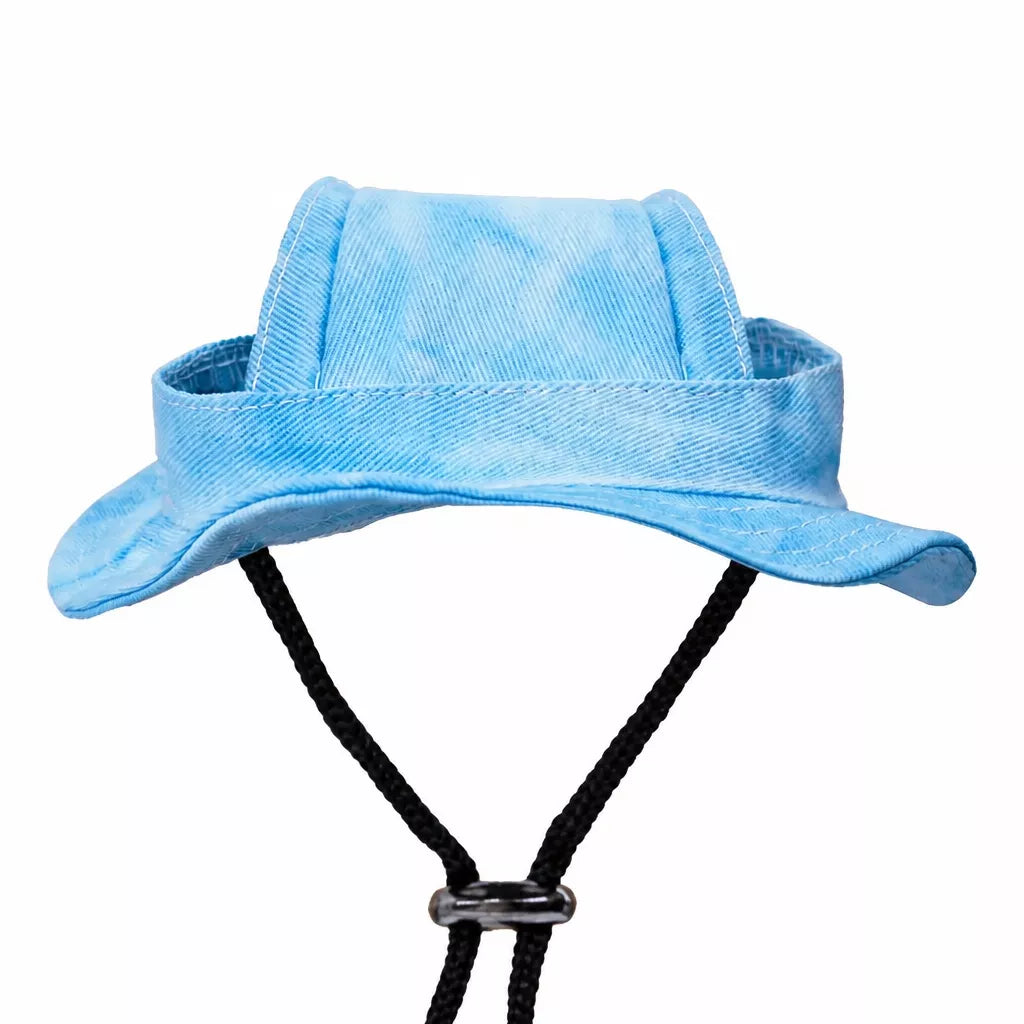 Adjustable Cotton Pet Bucket Hat with Ear Openings