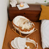French-Style Cat Bed with Rocking Cradle Base