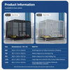 Indoor Iron Dog Crate with Tray and Locking Casters