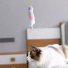 Hanging Feather Cat Teaser Toy with Elastic Wand