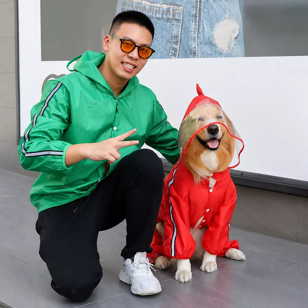 Full-Coverage Four-Leg Waterproof Raincoat for Dogs