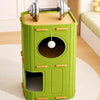 Multi-Level Cat Tree with Enclosed House and Scratching Surface