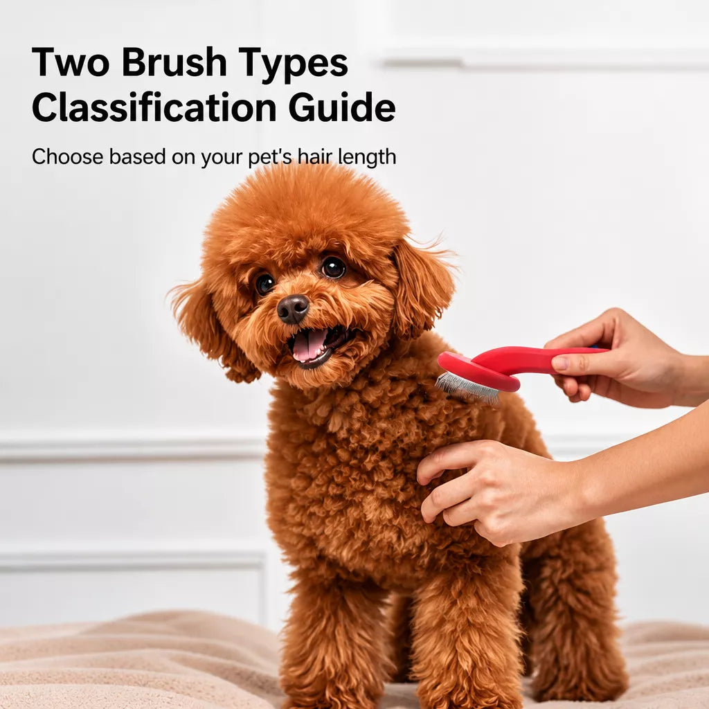 Cushioned Soft-Pin Slicker Brush for Dogs and Cats