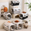 Portable Plastic Pet Carrier for Small Dogs and Cats