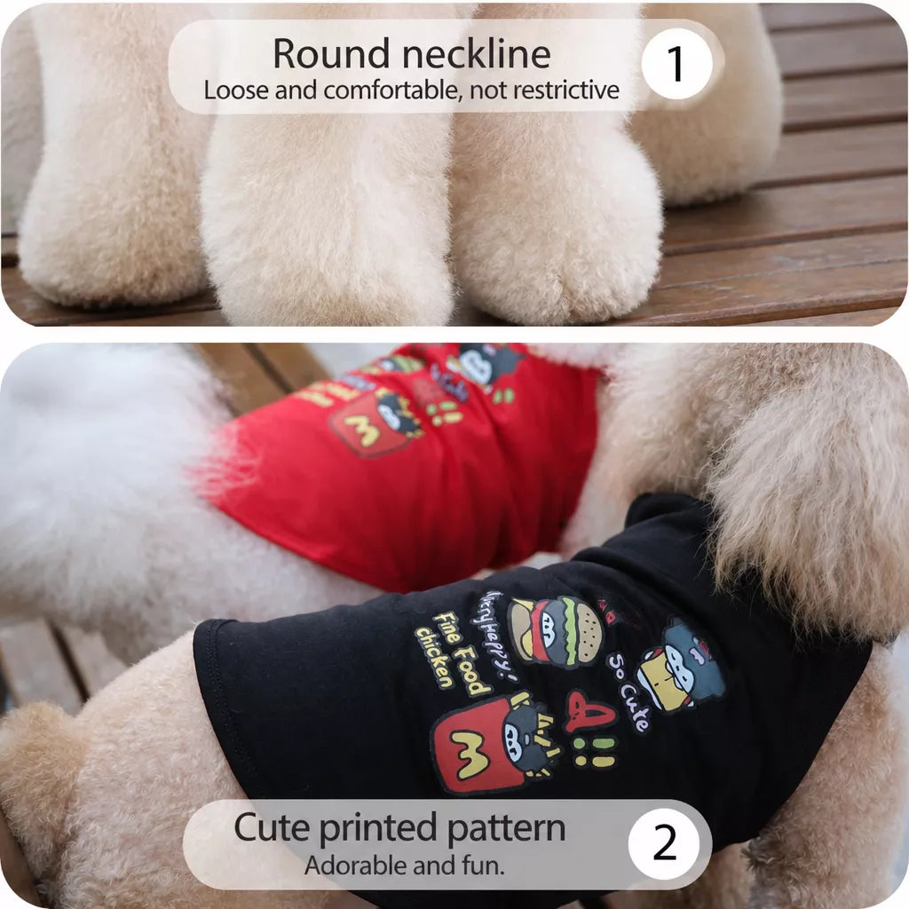 Summer Sleeveless Pet Vest for Dogs and Cats