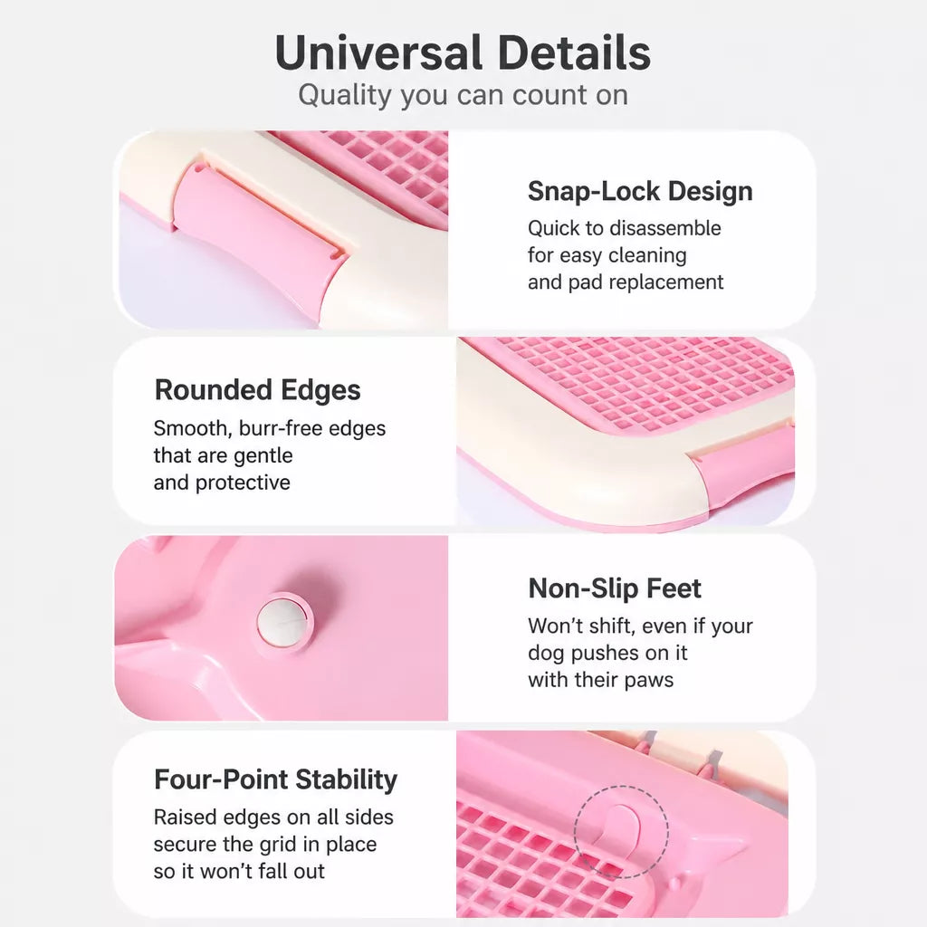 Flat Plastic Dog Potty Tray with Mesh Grate