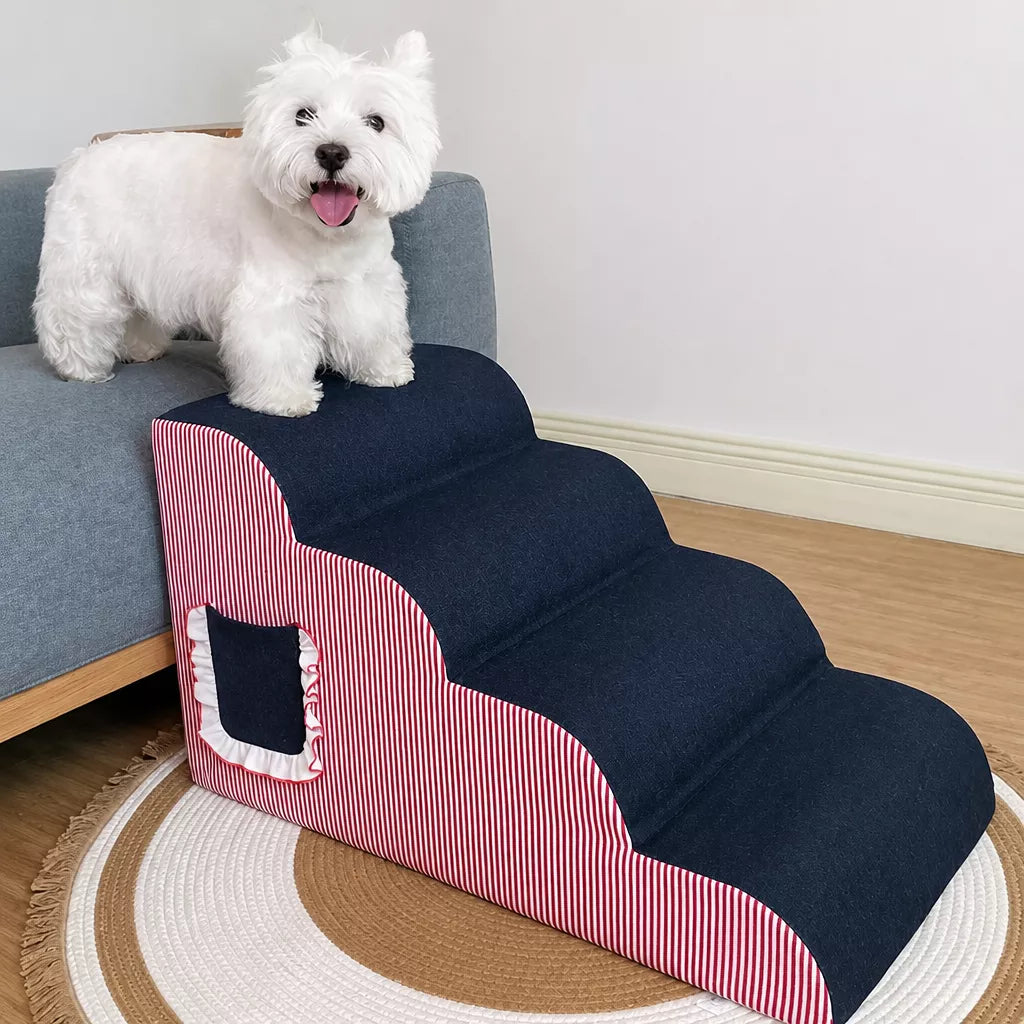 Pet Stairs for Small Dogs with Removable, Washable Design