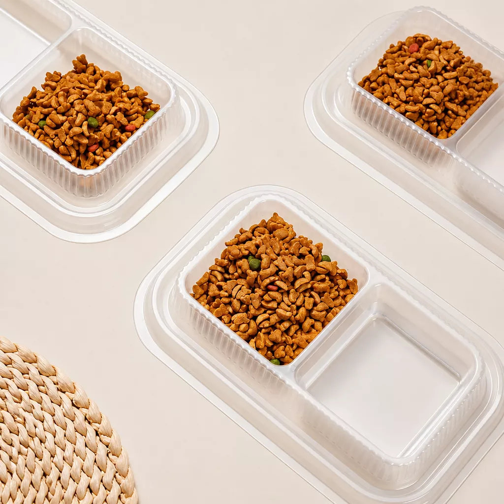 Disposable Cat Bowls for Food and Water, Single-Use Feeding Dishes